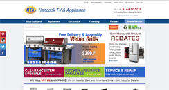 Desktop Screenshot of hancocktvandappliance.com